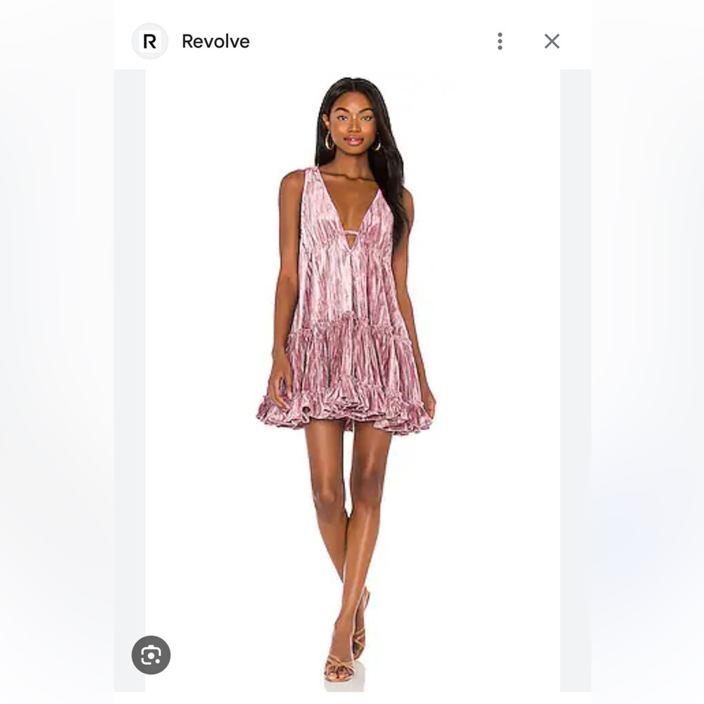 Free People Pink Velvet Mini Dress